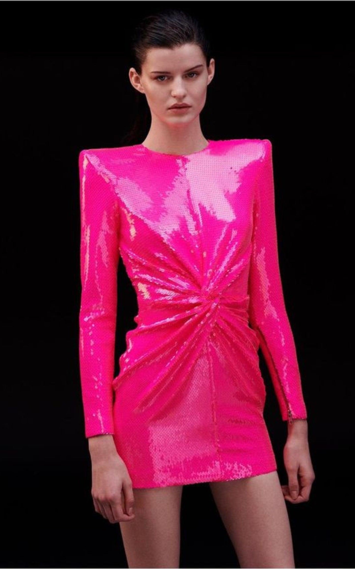 Alex PerryJade Sequin-embellished Structured Mini Dress - Runway Catalog
