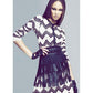 BCBGMAXAZRIA-Keeley Jacquard Zigzag Sweater Silk Blend Dress - Runway Catalog