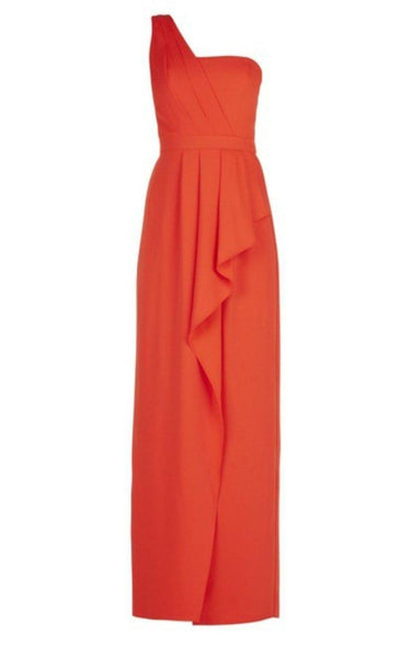 BCBGMAXAZRIA Kristine One Shoulder Peplum Gown Runway Catalog