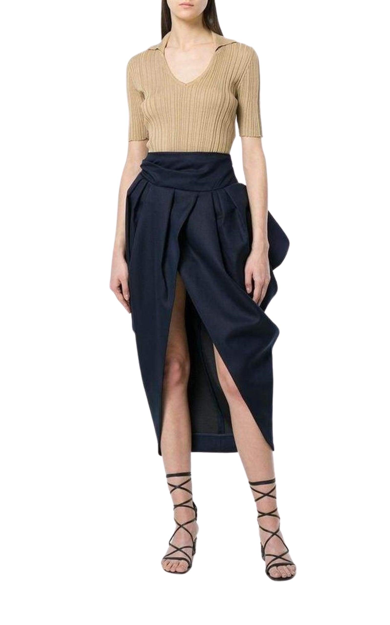  JacquemusLa Jupe Ilha Midi Skirt - Runway Catalog