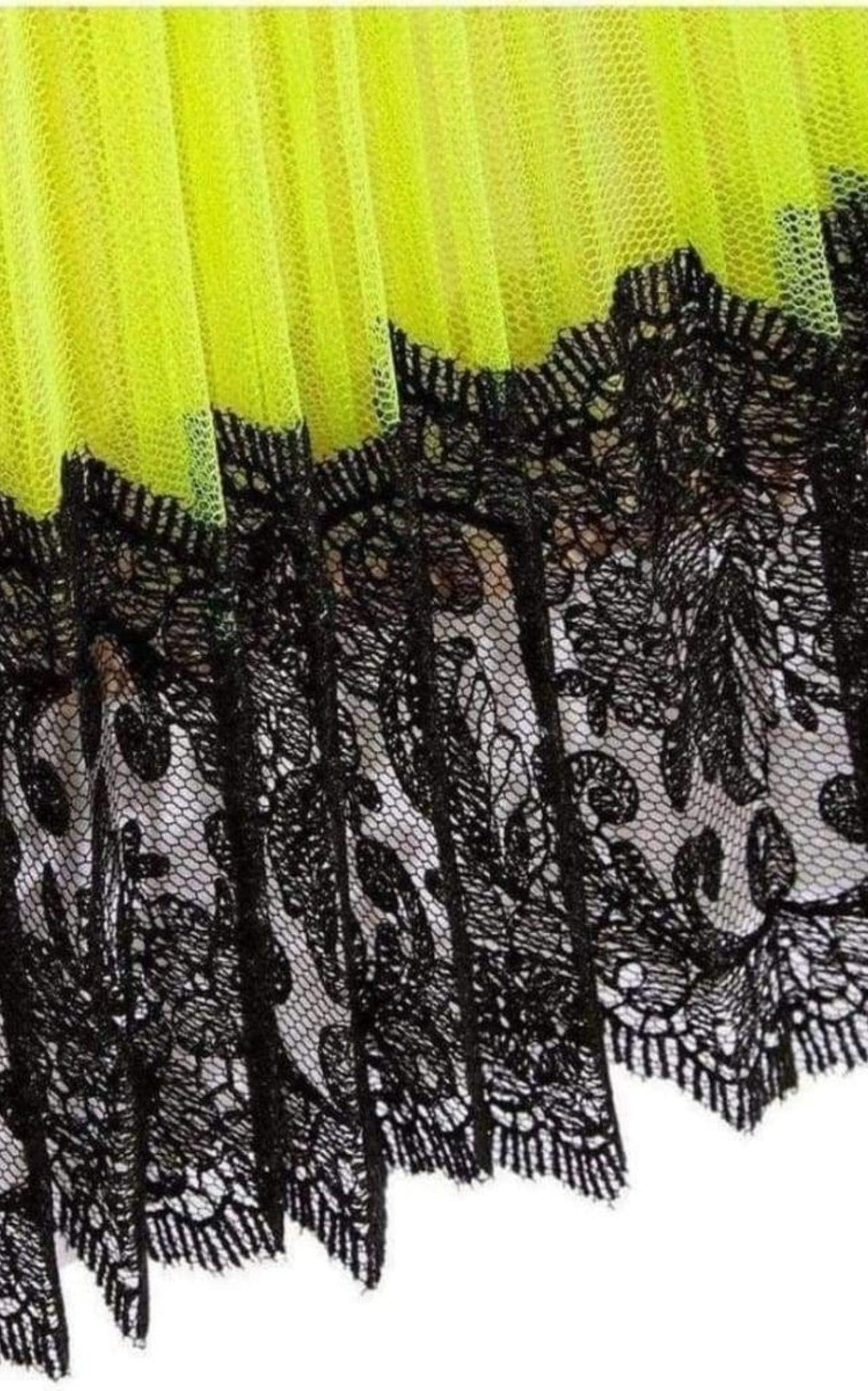  Christopher KaneLace Trimmed Neon Tulle Skirt - Runway Catalog