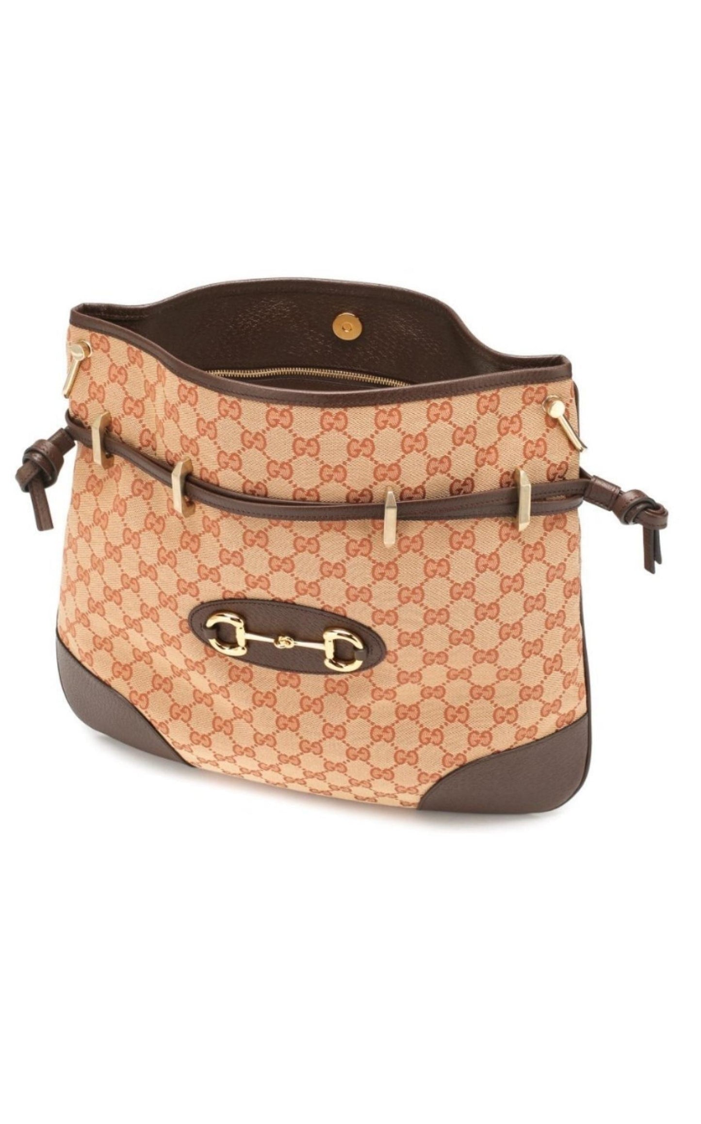 GucciLeather and GG Supreme Fabric Shoulder Bag - Runway Catalog