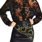  Fausto PuglisiLeather and Lace Mini Skirt - Runway Catalog