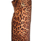  Dolce & GabbanaLeopard  Printed Silk Dress - Runway Catalog