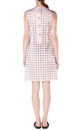 PaskalLight Pink Laser Cut Short Dress - Runway Catalog