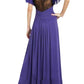  BCBGMAXAZRIALiz Purple Lace Back Formal Gown - Runway Catalog