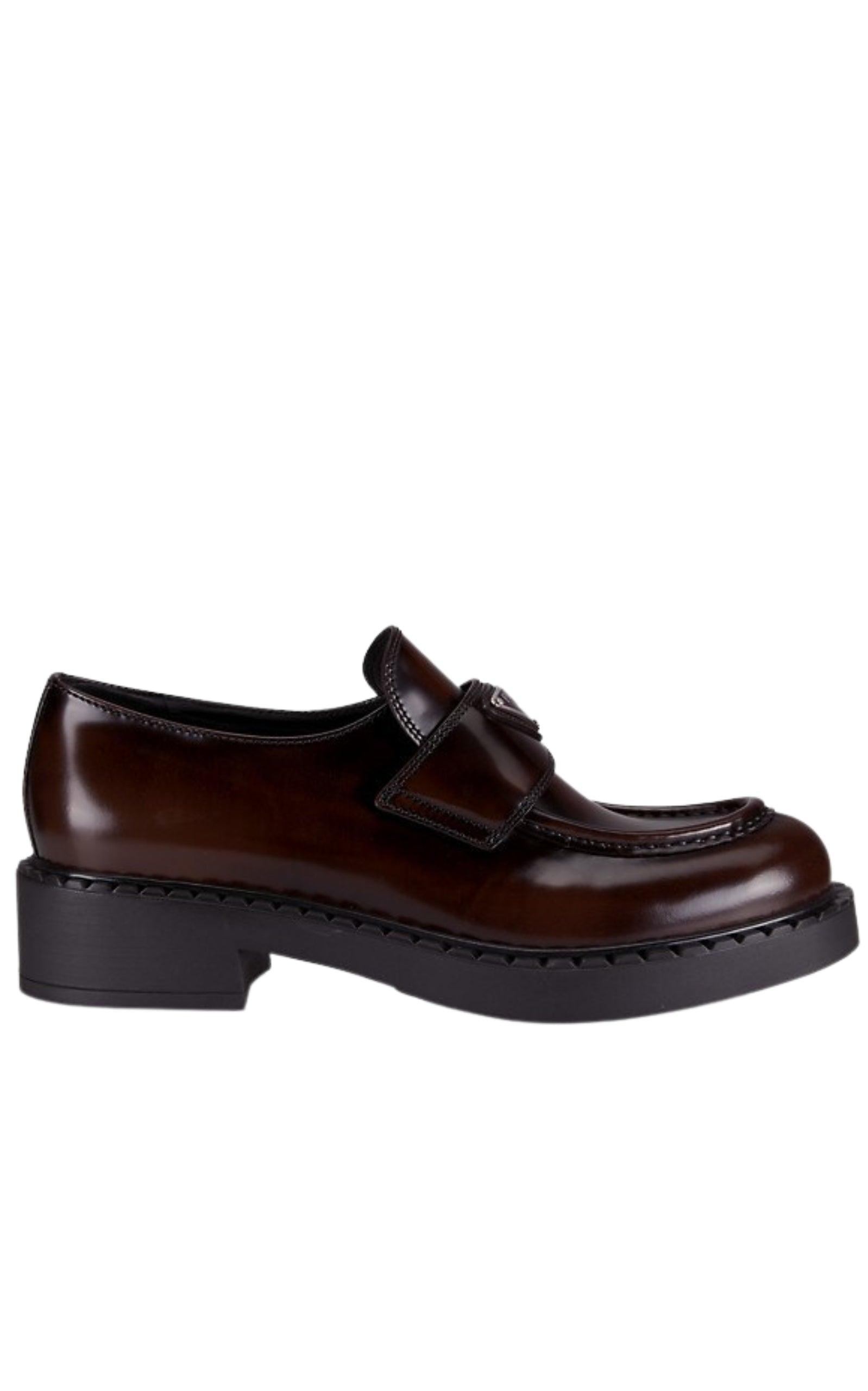 Prada Logo Leather Loafers | Runway Catalog