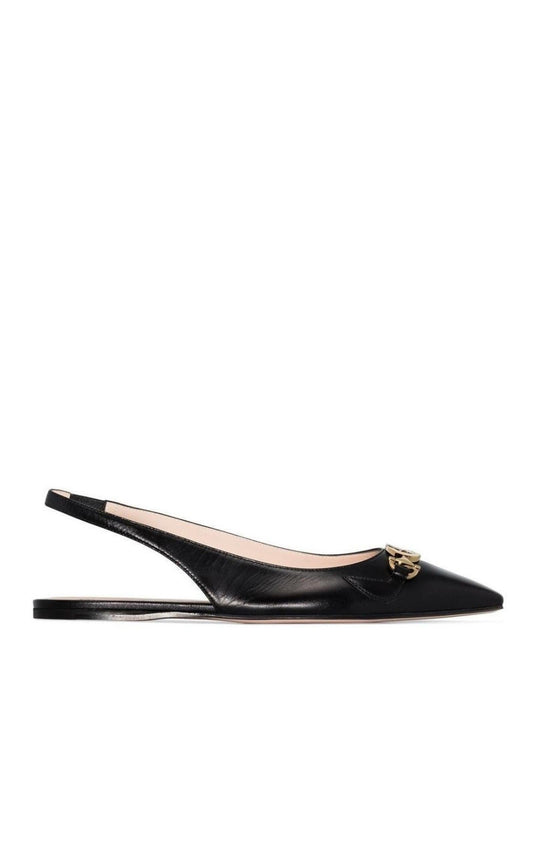  GucciLow Slingback Strap Pumps Leather - Runway Catalog