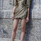  Alessandra RichLurex Leo Jacquard Mini Dress - Runway Catalog