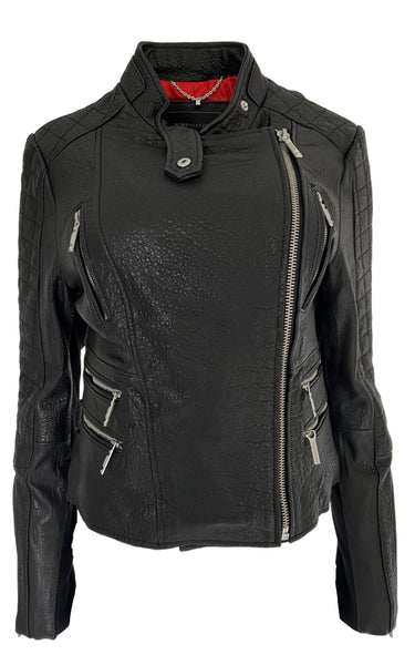 BCBGMAXAZRIA Maddy Moto Leather Jacket Runway Catalog