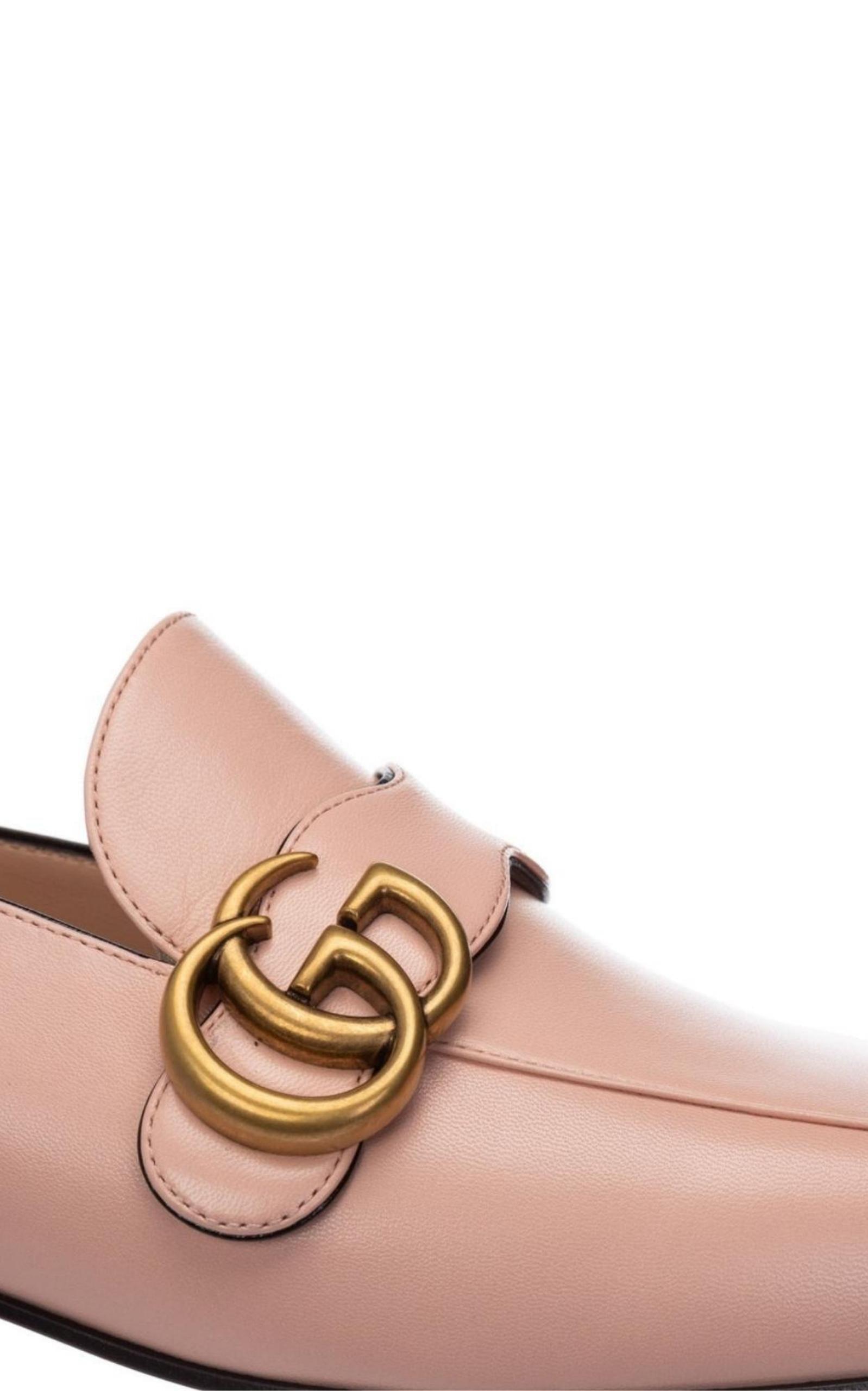  GucciMarmont 25mm Leather Loafers - Runway Catalog