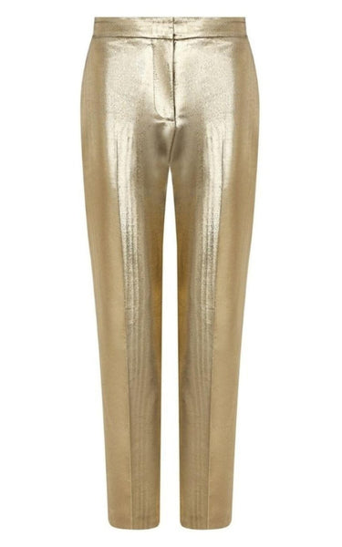 M&S Limited Edition gold brocade cropped cigarette trousers – Manifesto  Woman