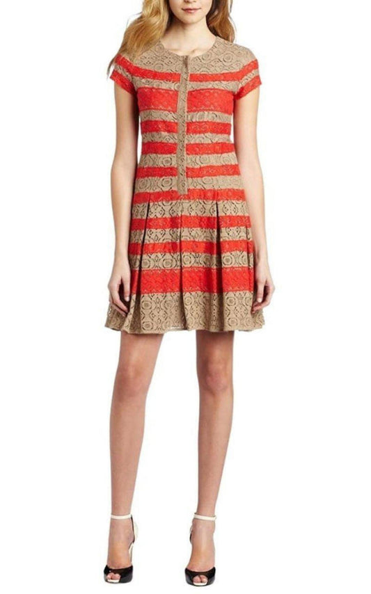  BCBGMAXAZRIAMixed Lace Shirt Cotton Dress - Runway Catalog