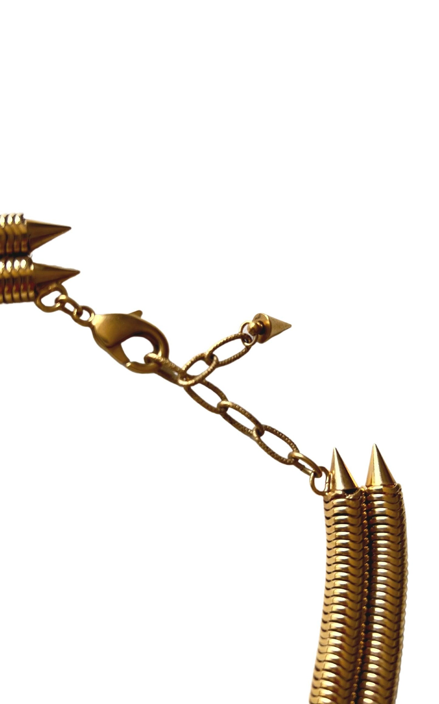  Ela StoneMulti Chain Spike Necklace - Runway Catalog