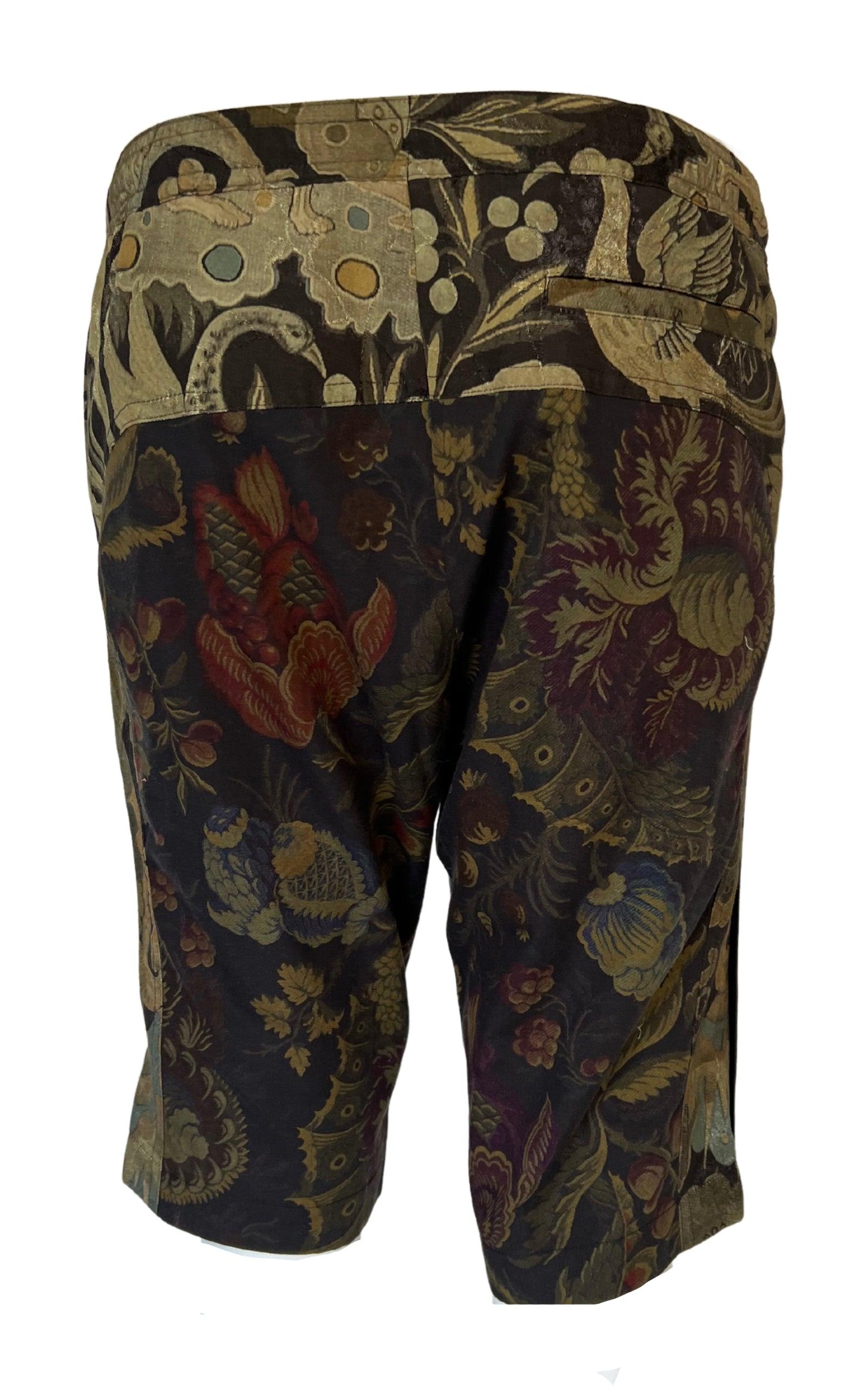  Dries Van NotenMulticolored Floral Print Hibbert Shorts - Runway Catalog