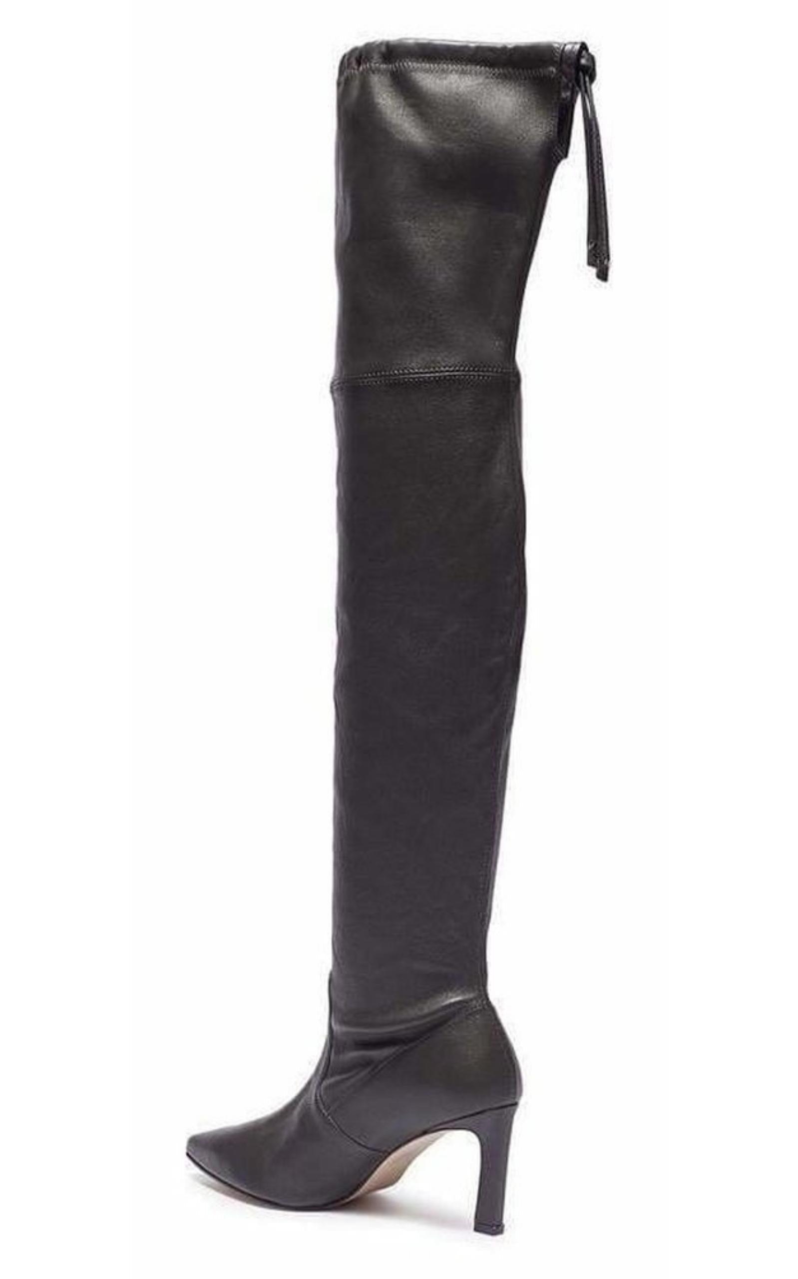 Natalia Over the Knee Length Stretch Leather Boots