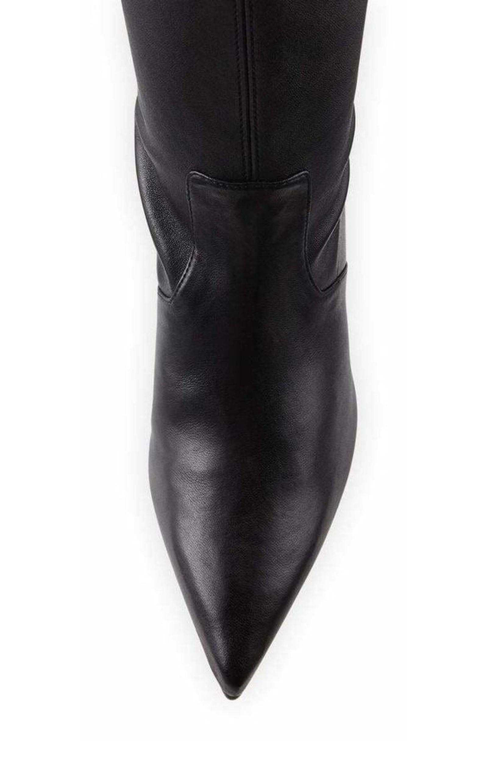 Natalia Over the Knee Length Stretch Leather Boots