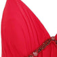  BCBGMAXAZRIANew Red Silk Asymmetrical Embellished Dress - Runway Catalog
