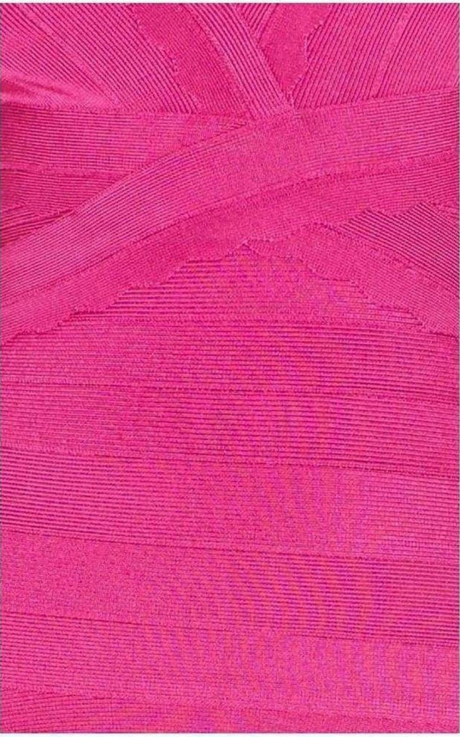 Herve LegerNikayla Scalloped Edge Caprice Pink Dress - Runway Catalog