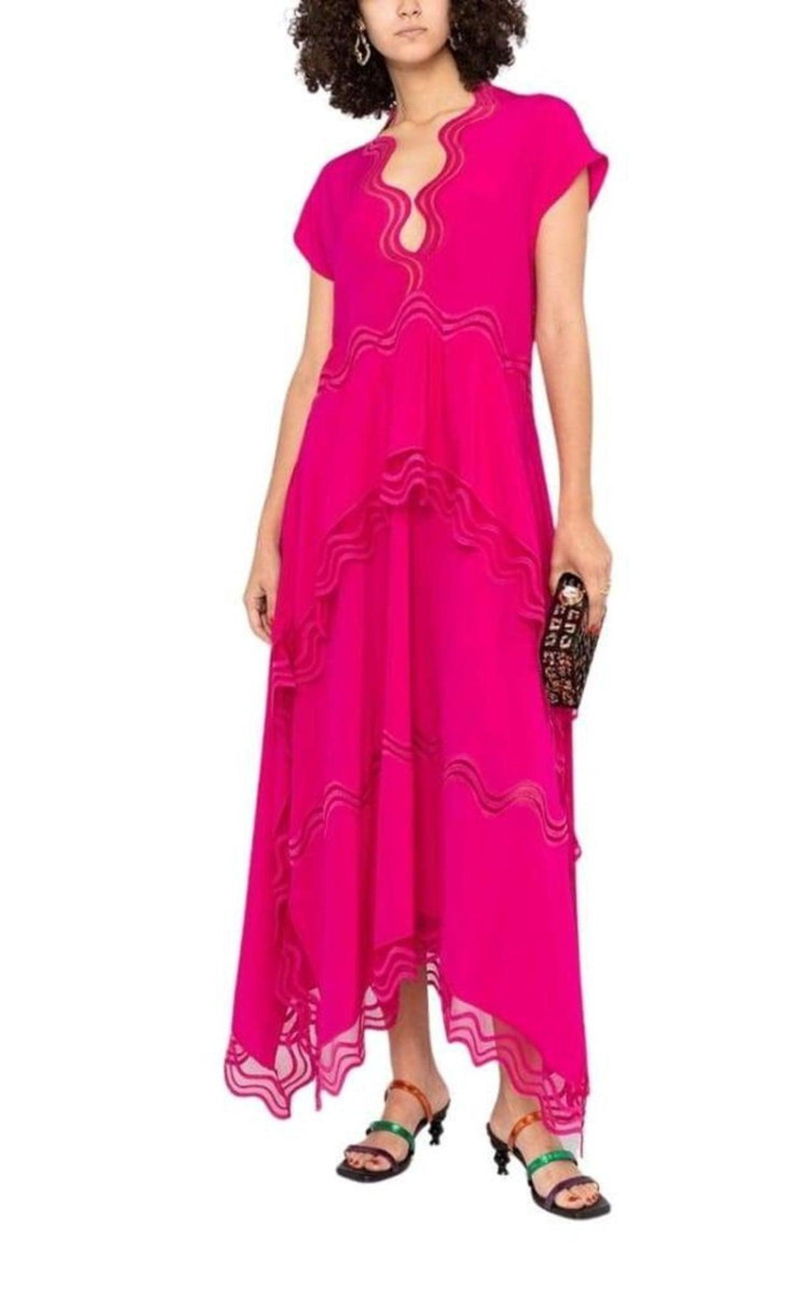  Stella McCartneyOrla Silk Dress in Pink - Runway Catalog