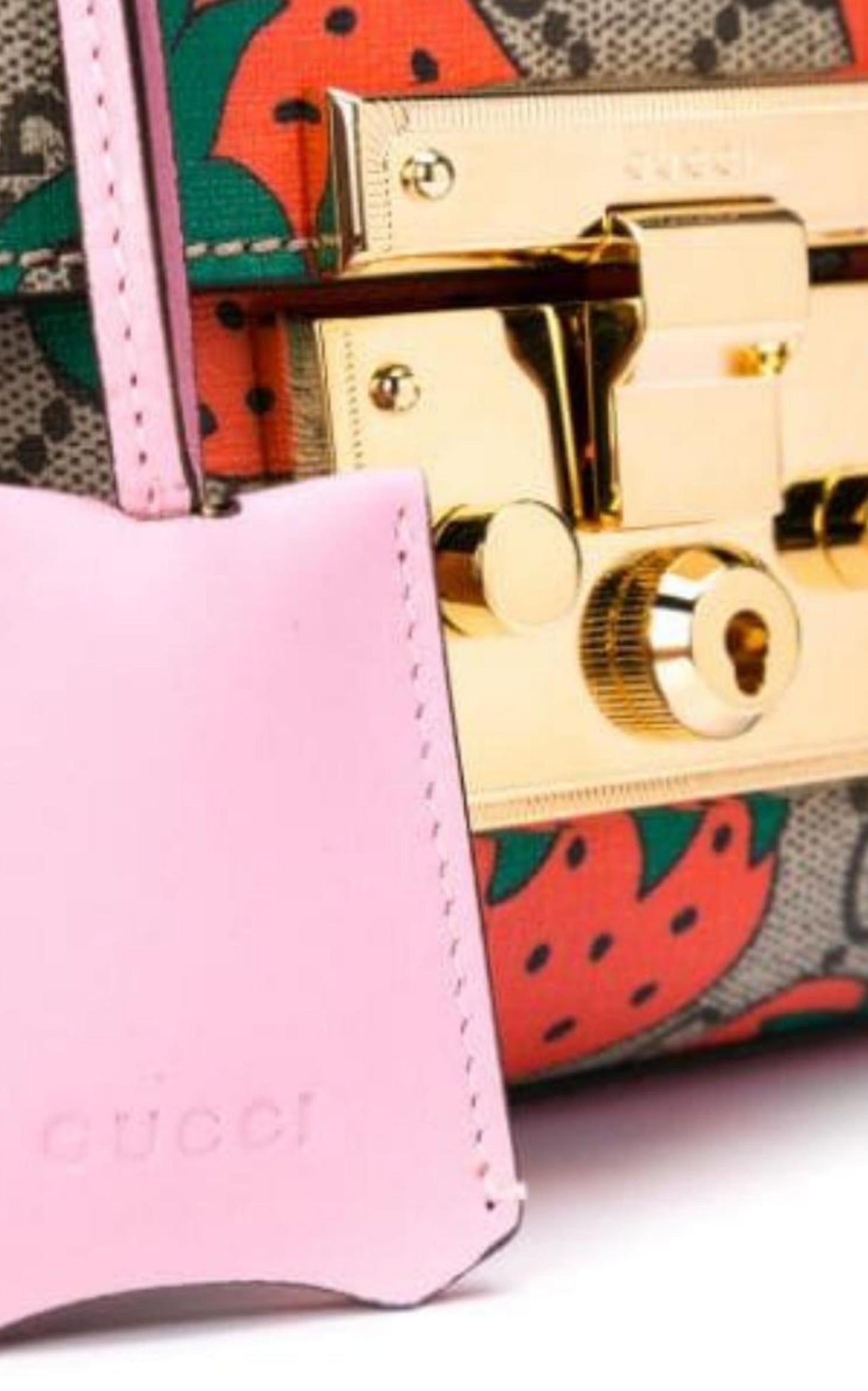  GucciPadlock Gg Strawberry Small Shoulder Bag - Runway Catalog