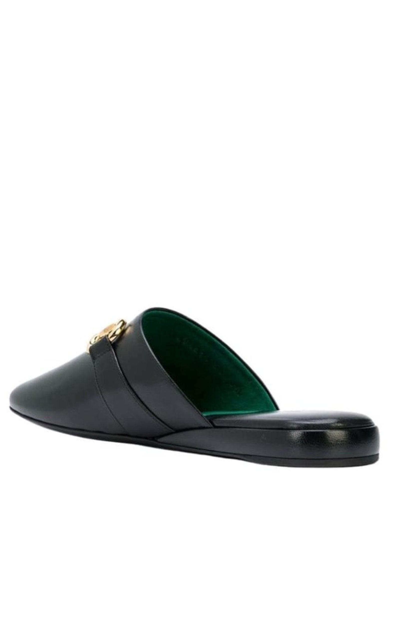  GucciPericle Horsebit Leather Slippers - Runway Catalog