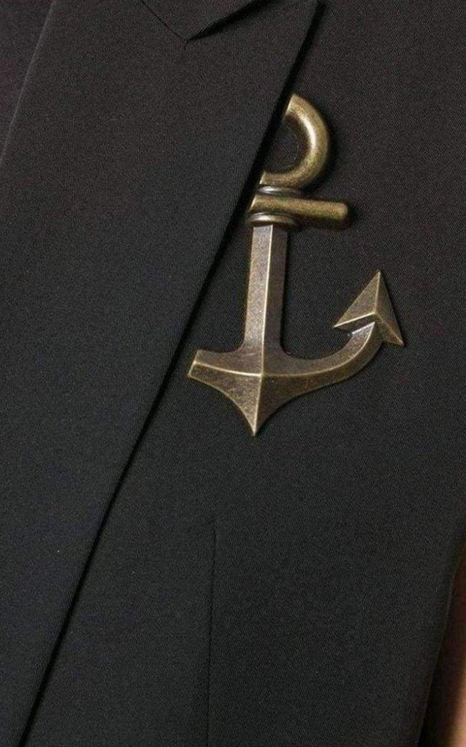  Anthony VaccarelloPinned Anchor Emblem Vest - Runway Catalog