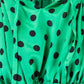  BalenciagaPolka Dot Print Long Sleeve Logo Jacquard Babydoll Dress - Runway Catalog