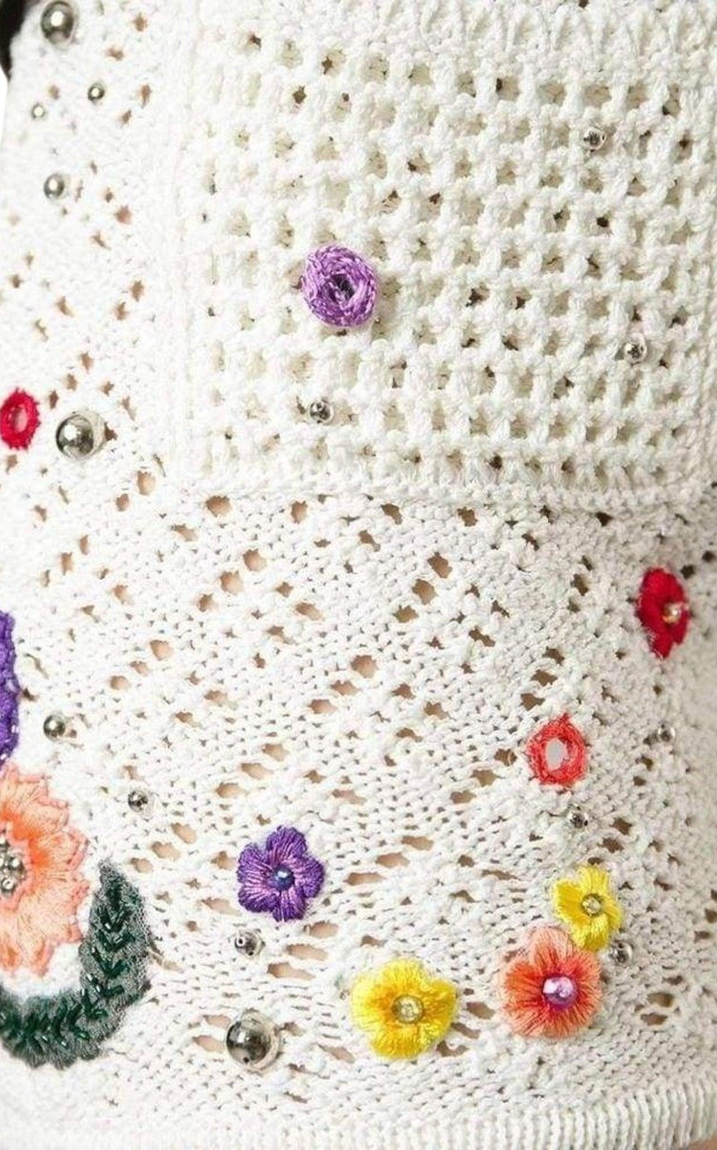  Emilio PucciPoppy Rocks Embellished Crochet Shorts - Runway Catalog