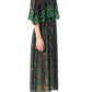  GucciPrinted Fil Coupe Cape Dress - Runway Catalog