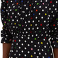  Christopher KaneRainbow Polka Dot Gathered Midi Dress - Runway Catalog