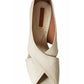  BCBGMAXAZRIARaisa White Leather Wedge Sandal - Runway Catalog