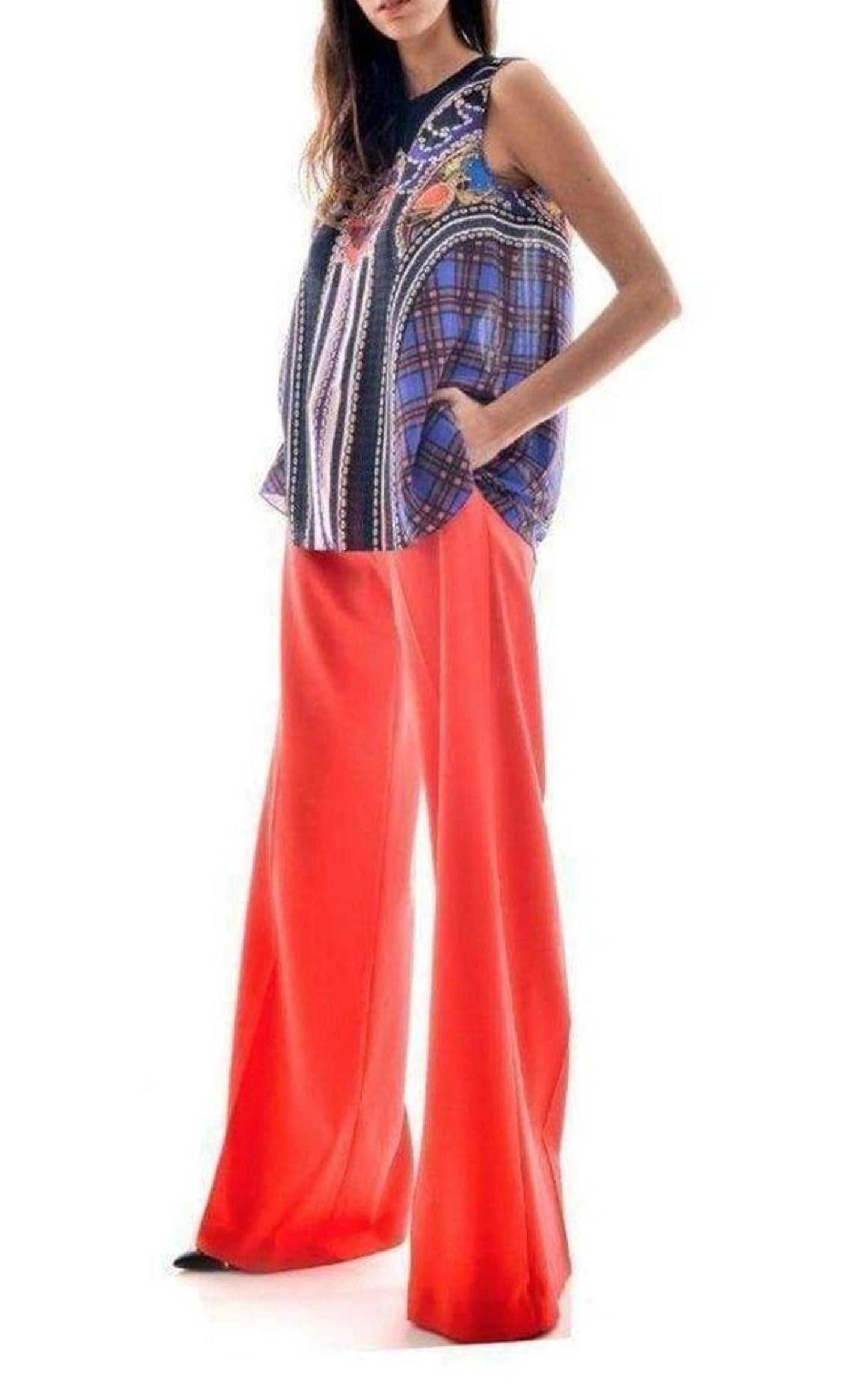  Mary KatrantzouRed Sailor Wool Trousers Pants - Runway Catalog