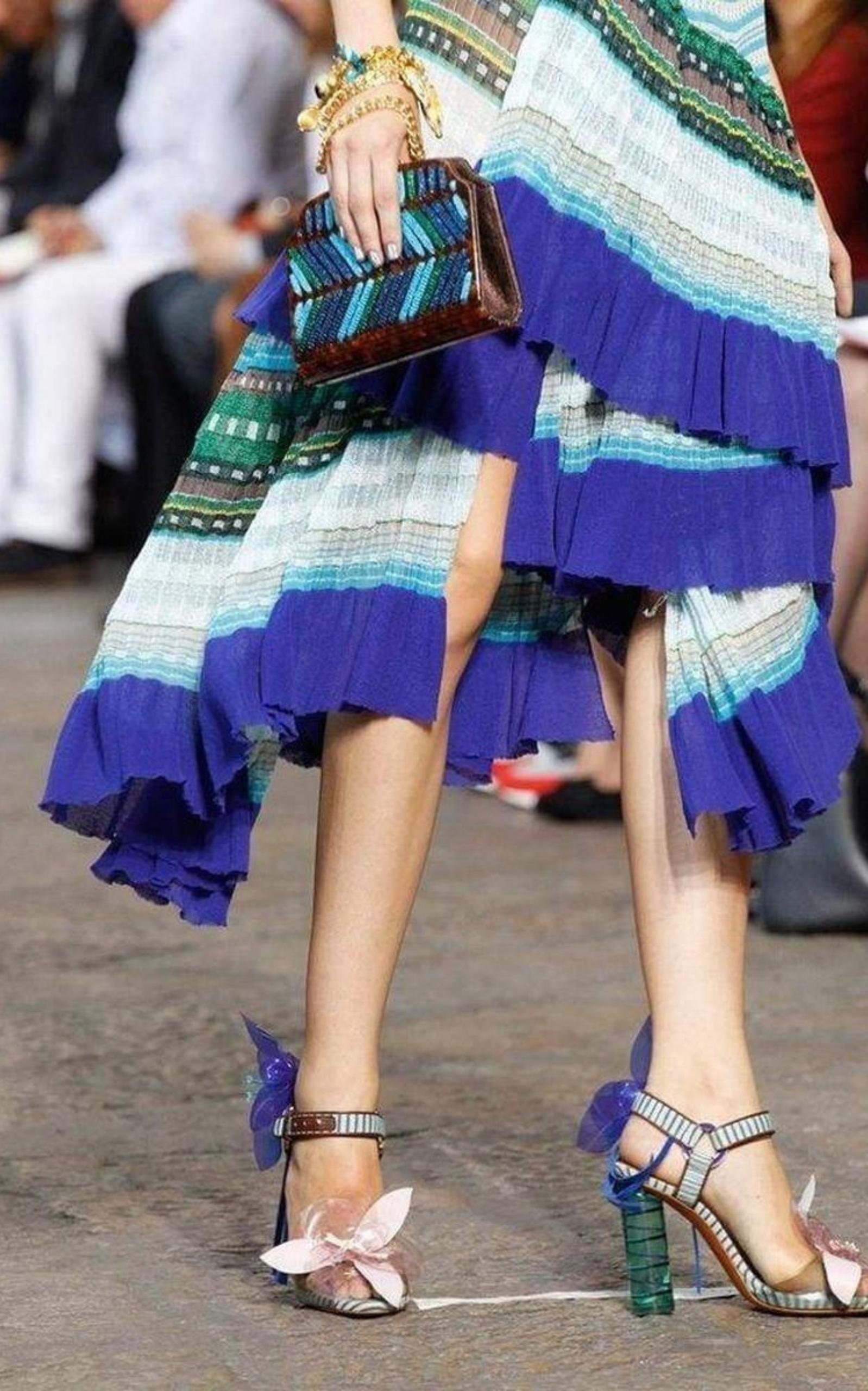  MissoniRoude Ruffled Crochet Knit Dress - Runway Catalog