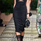  Dolce & GabbanaRuched Stretch Silk Charmeuse Midi Dress - Runway Catalog