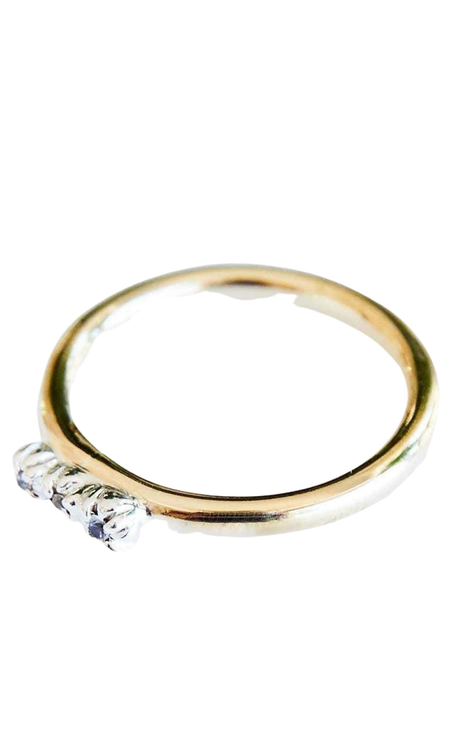  J DauphinSapphire Engagement Love Ring Silver Bronze - Runway Catalog