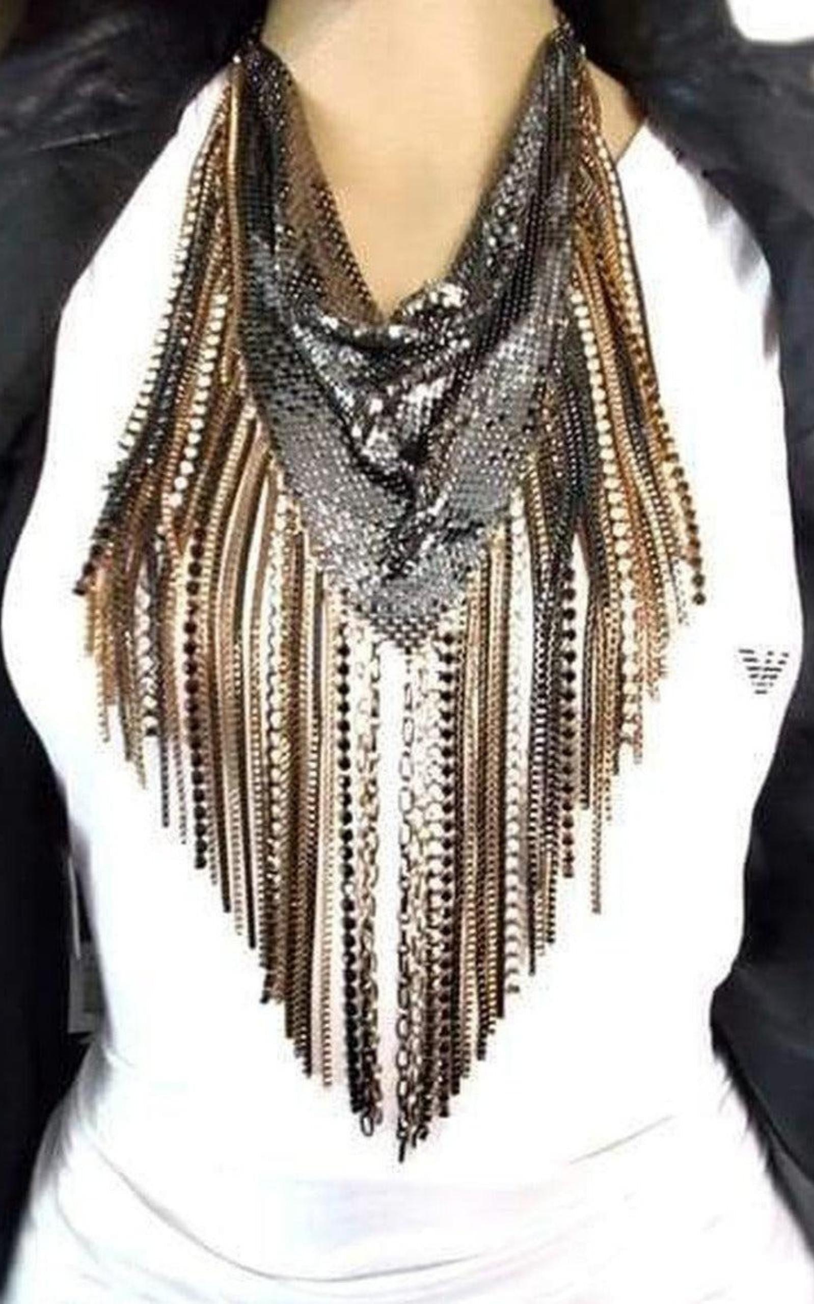 BCBGMAXAZRIA Scarf Necklace Runway Catalog