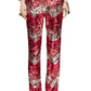  GucciSequin Snake Straight Leg Pants in Red - Runway Catalog