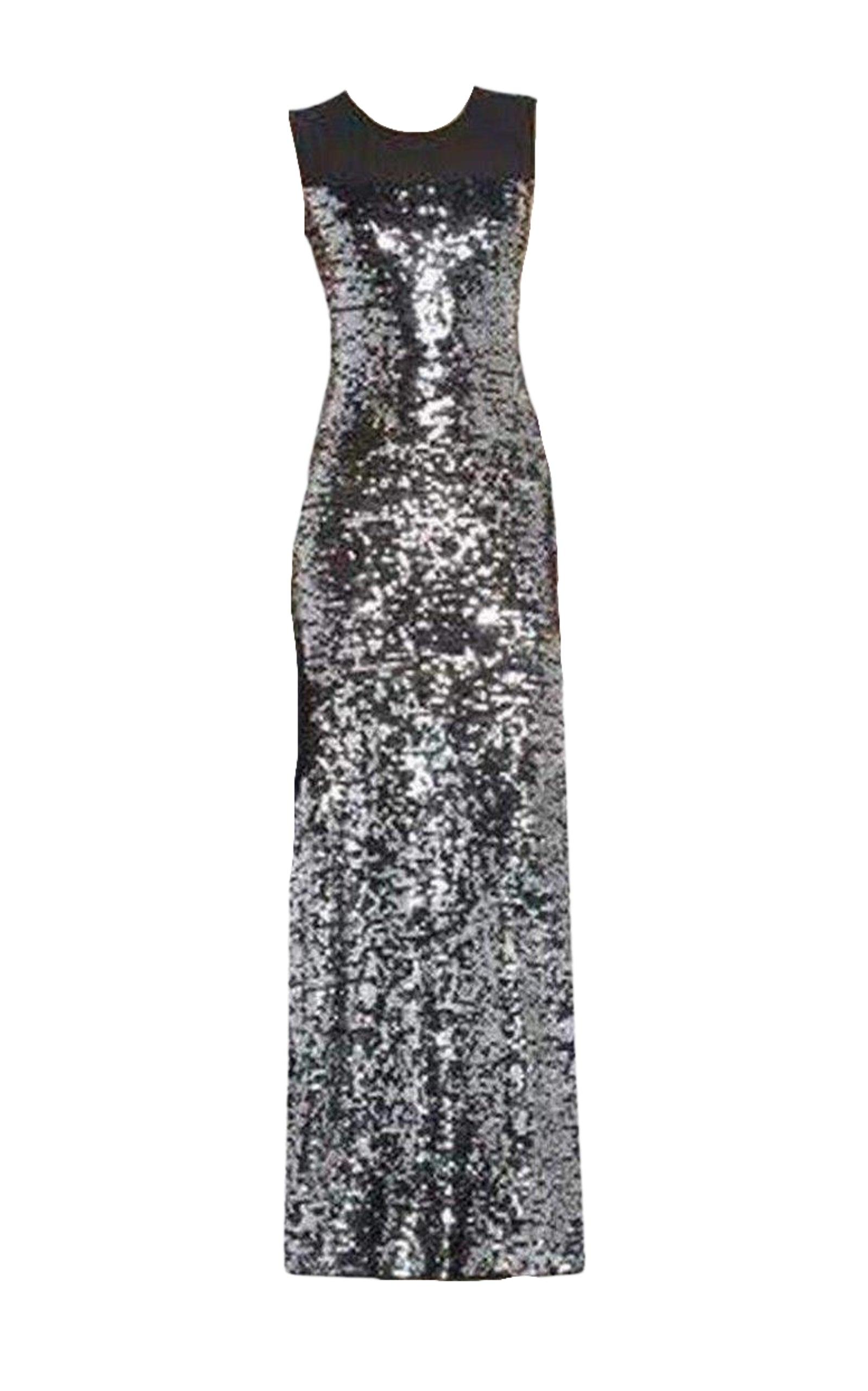  BCBGMAXAZRIASequinned Evening Dress - Runway Catalog