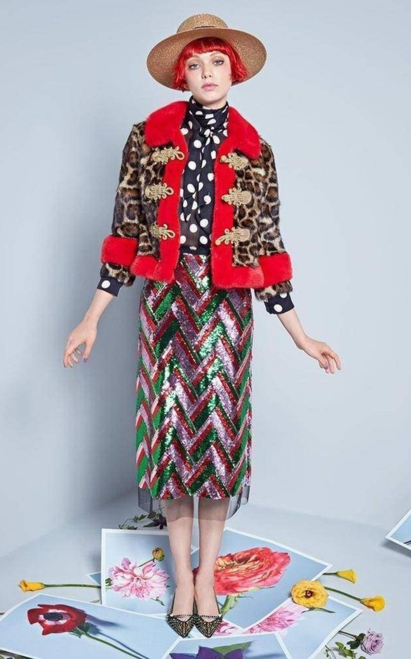  GucciSequinned Tulle Midi Skirt - Runway Catalog