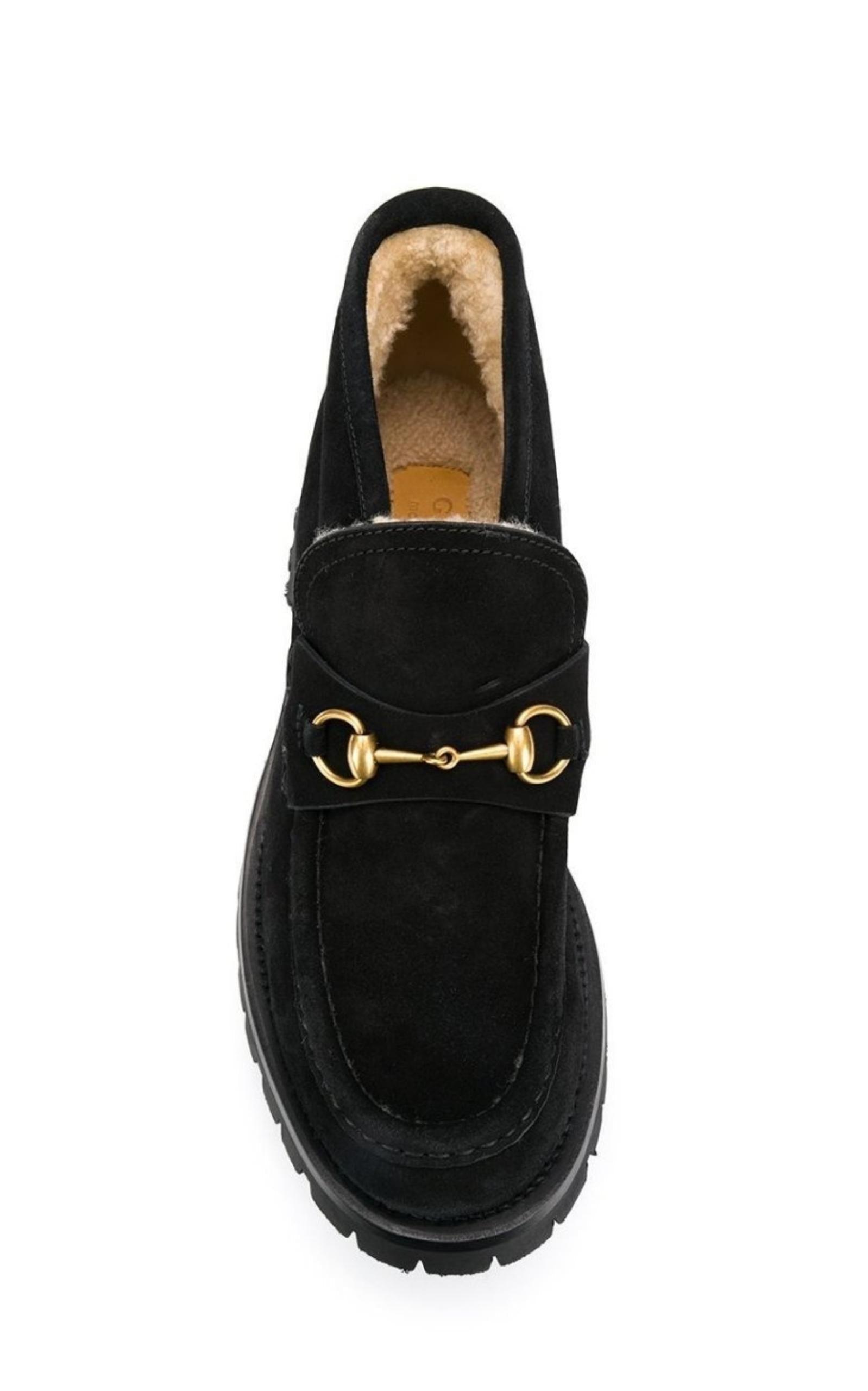  GucciShearling Lined Loafers - Runway Catalog
