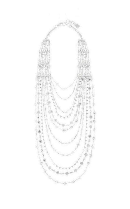 Silver Layered Novelty Chain Necklace
