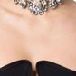  Alessandra RichSilvertone Crystal Choker Necklace - Runway Catalog