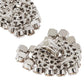  Alessandra RichSilvertone Crystal Heart Stud Clip-On Earrings - Runway Catalog