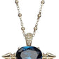  MawiSpike and Oval Blue Crystal Necklace - Runway Catalog