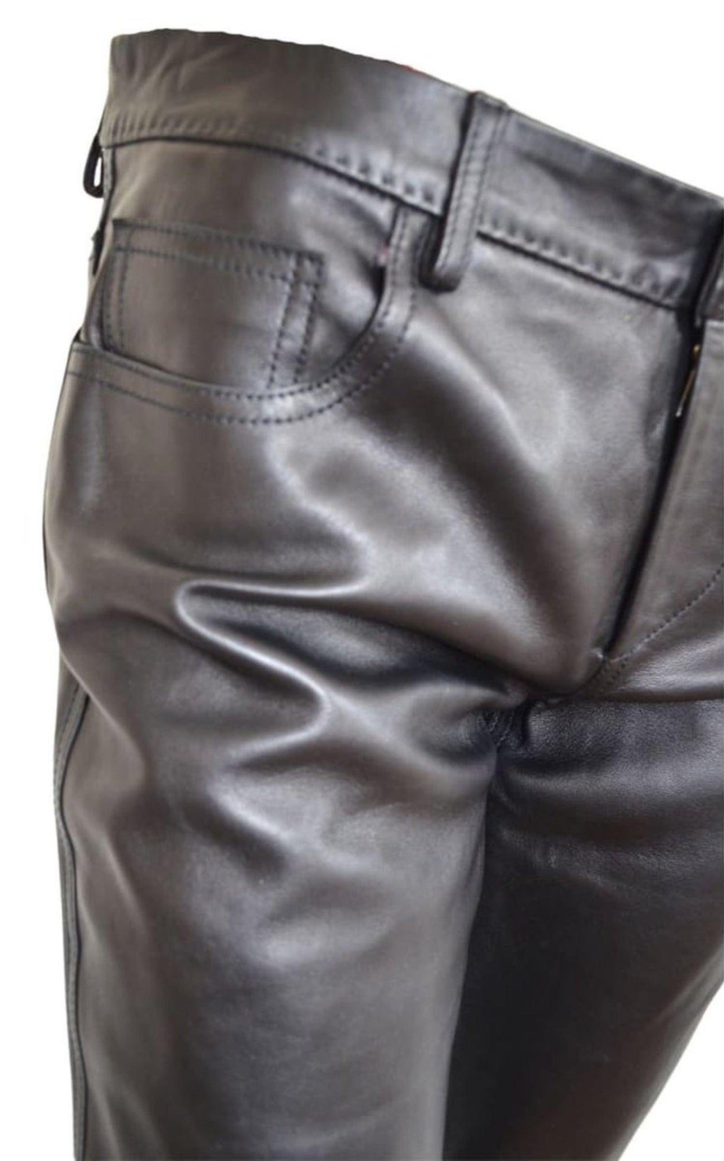  Costume NationalStraight Leg Just Leather Biker Pants - Runway Catalog