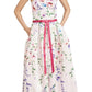  Marchesa NotteStrapless Printed Mikado Corseted Gown - Runway Catalog