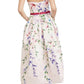 Marchesa NotteStrapless Printed Mikado Corseted Gown - Runway Catalog