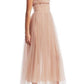  Jason WuStrapless Ruched Tulle Midi Cocktail Dress - Runway Catalog