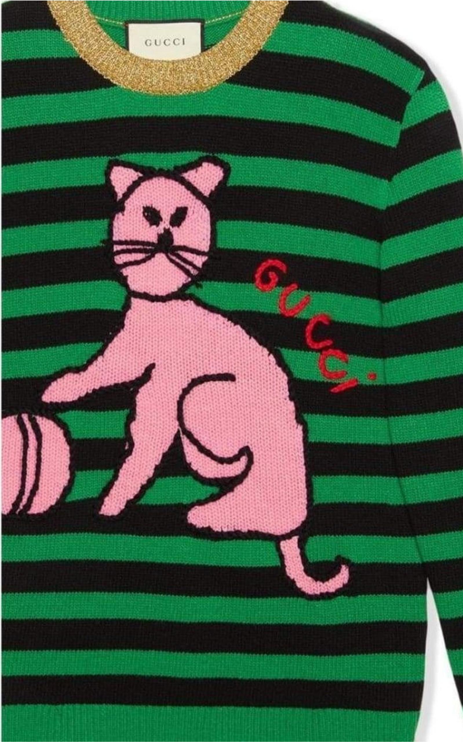  GucciSweater with Cat and Baseball - Runway Catalog
